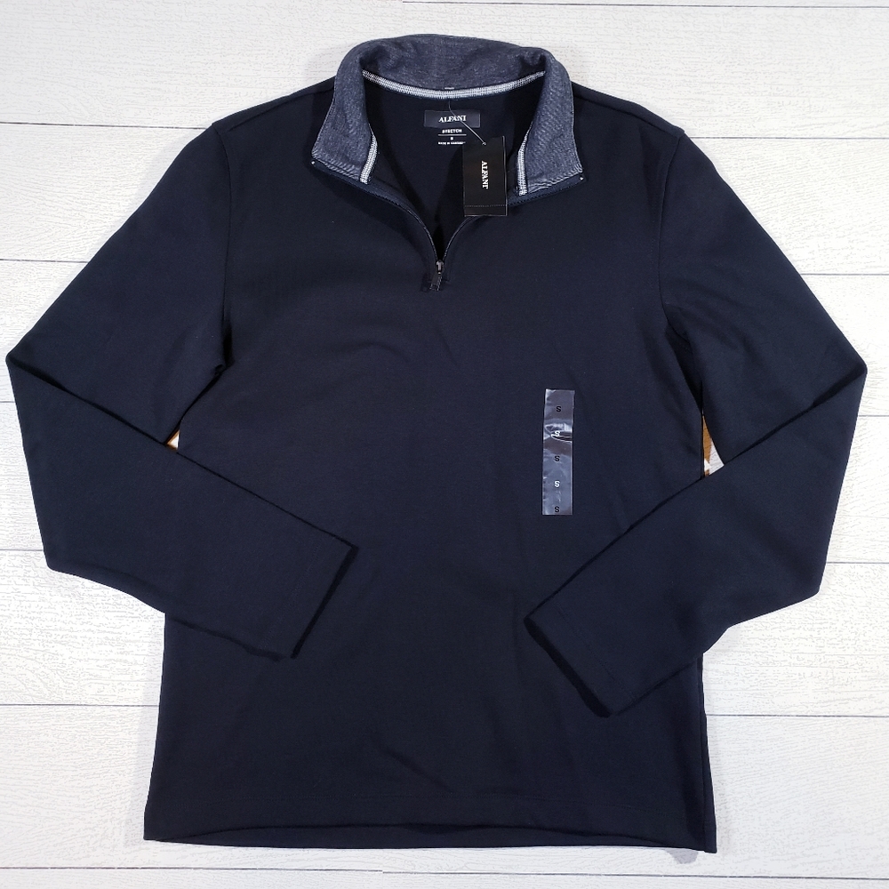 ALFANI Men's Quarter Zip Pullover Sweater *FLAWED*